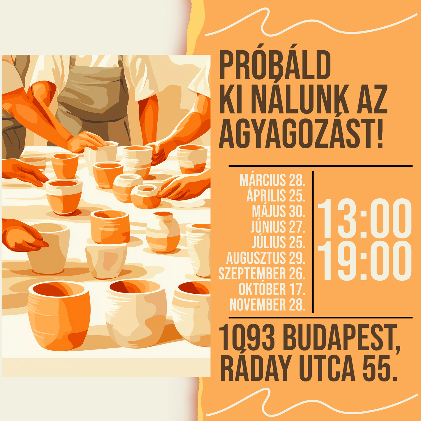 Próbáld ki nálunk az agyagozást! - Nyílt nap a műhelyben