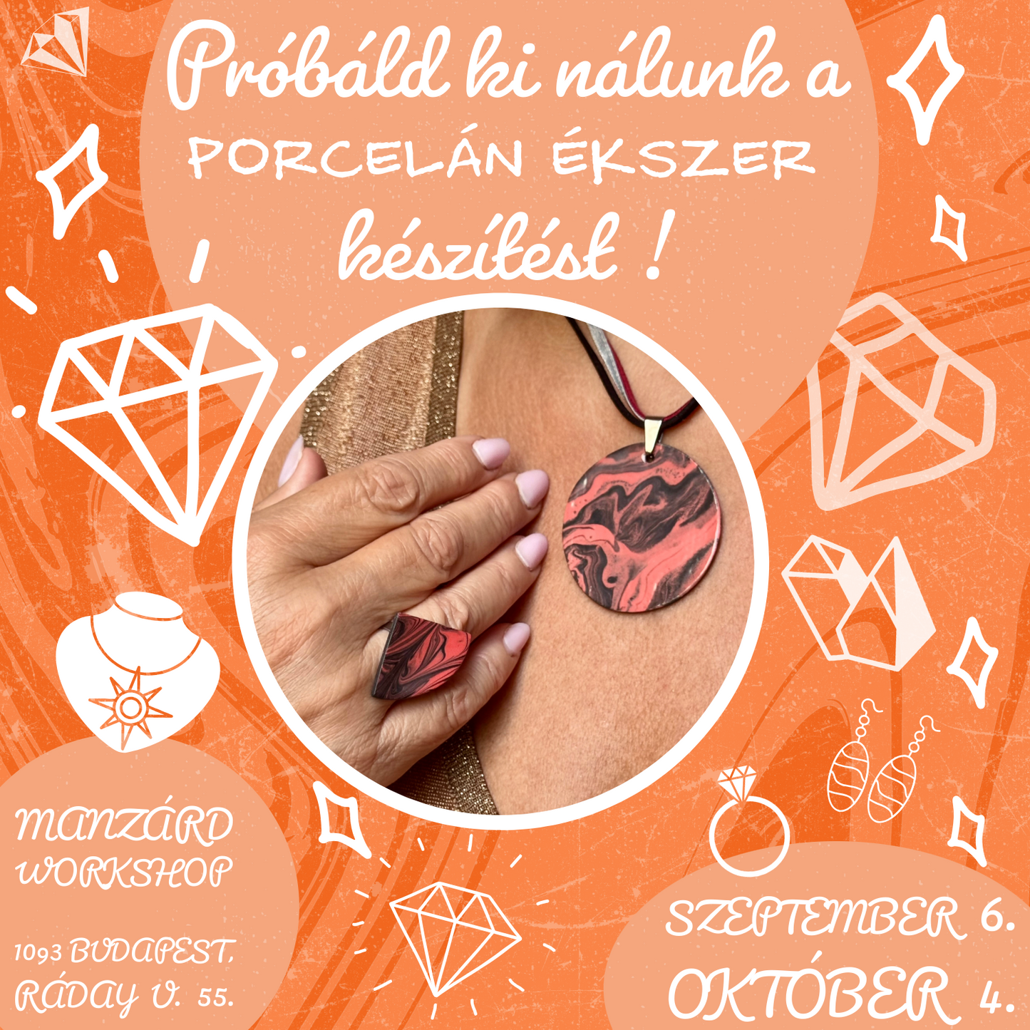 Próbáld ki nálunk a porcelán ékszer készítést! - Nyílt napok a műhelyünkben