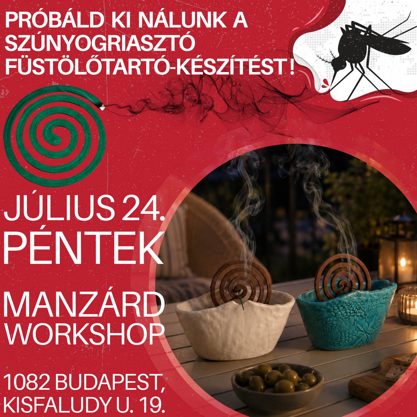 Próbáld ki nálunk a szúnyogriasztó füstölőtartó-készítést!