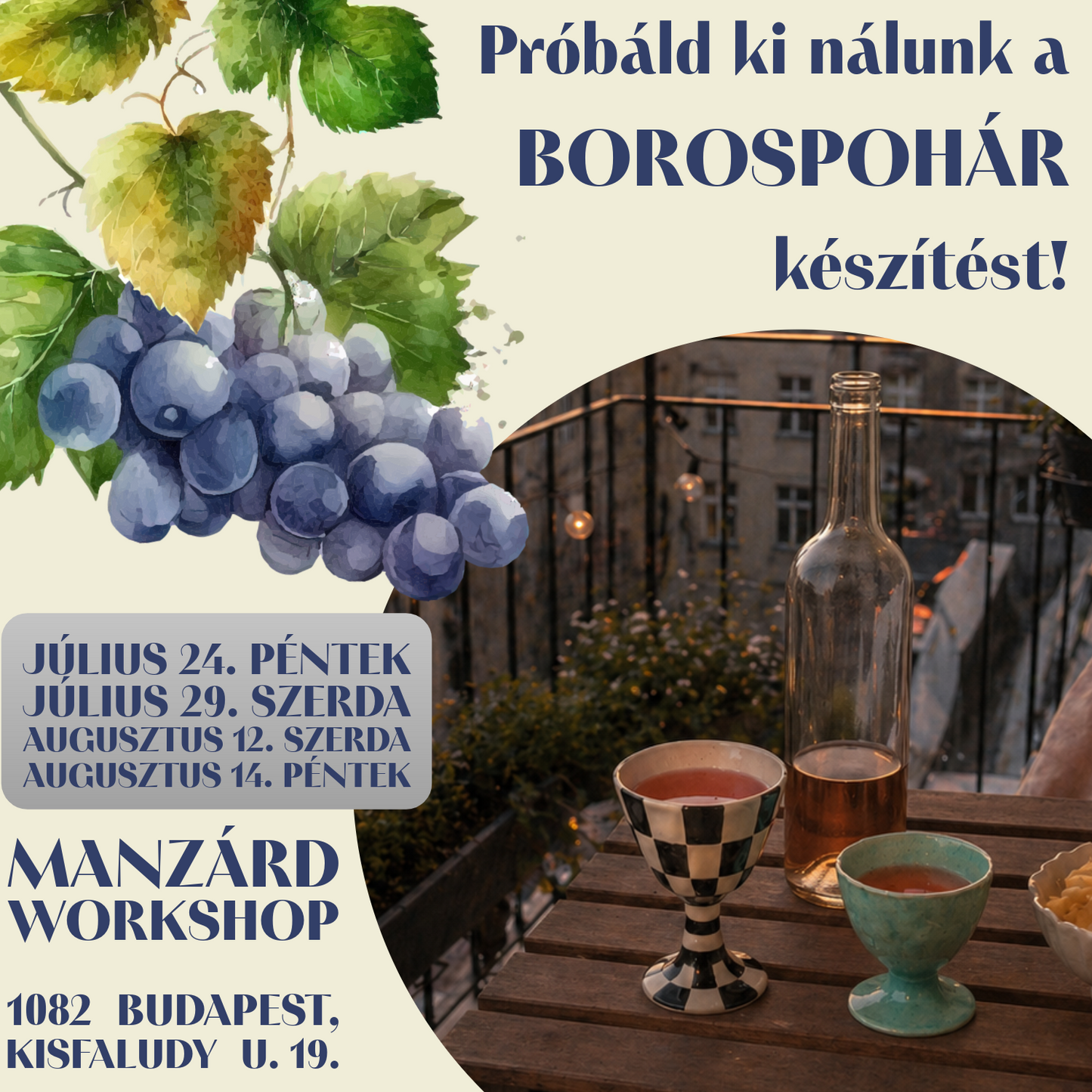 Próbáld ki nálunk a borospohár készítést!