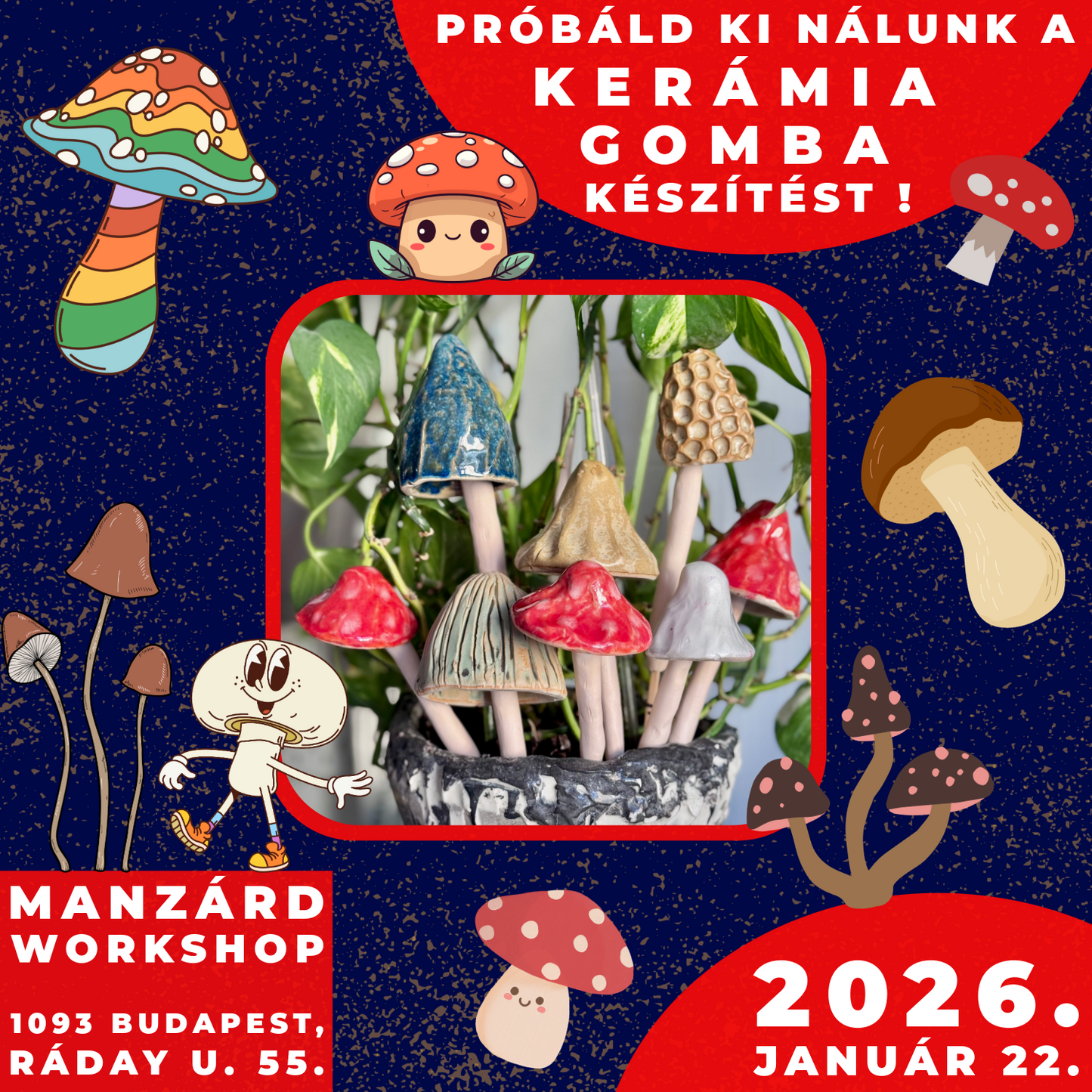 Próbáld ki nálunk a gomba készítést! - Nyílt napok 2026