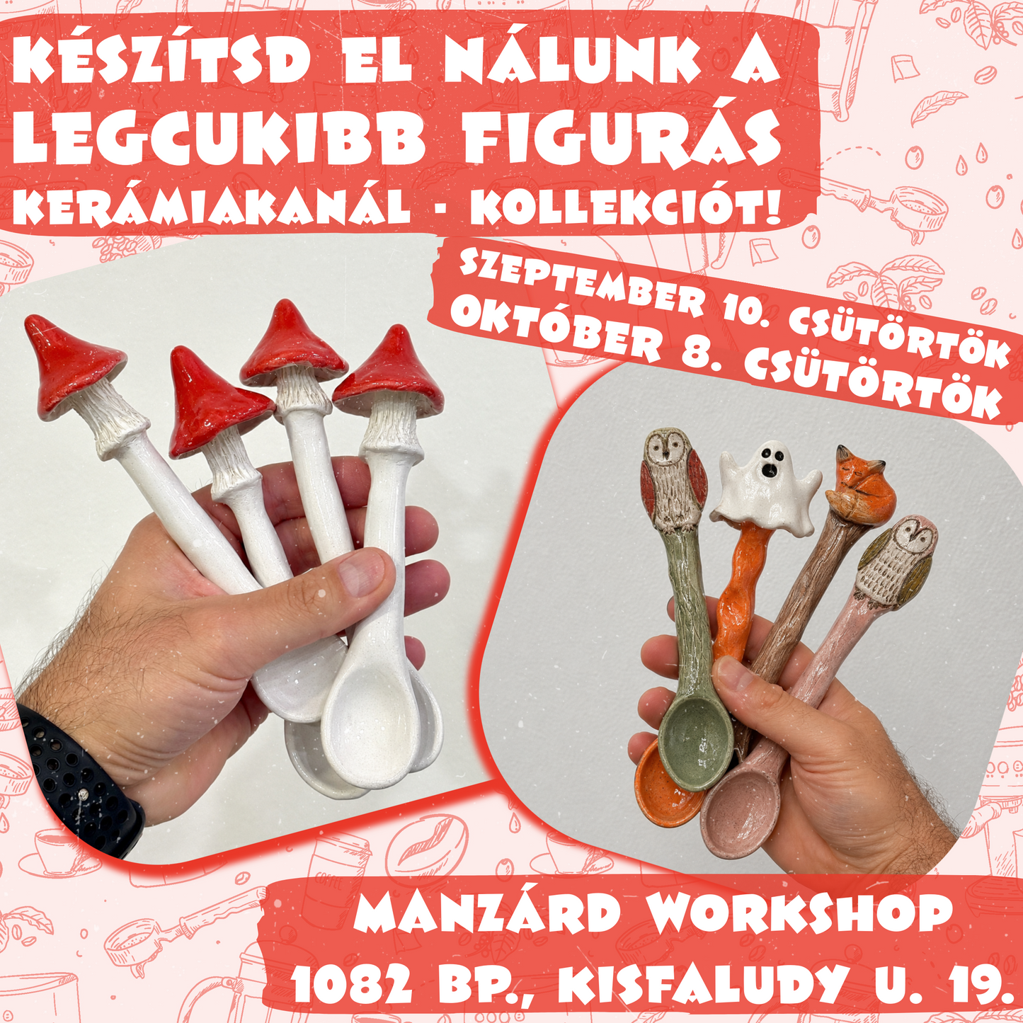 Készítsd el nálunk a legcukibb figurás kerámiakanál-kollekciót!