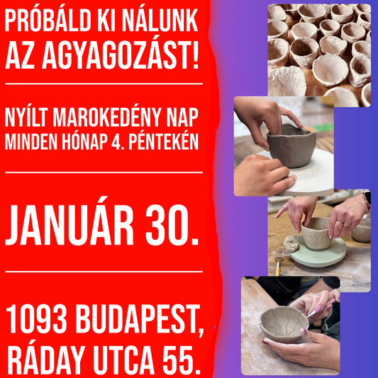 Próbáld ki nálunk az agyagozást! - Nyílt marokedény nap