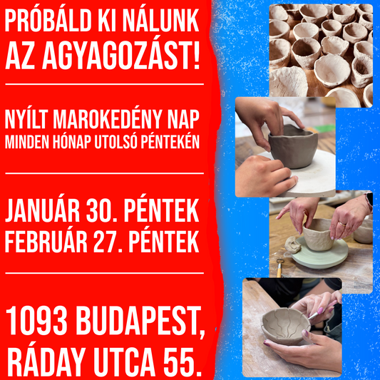 Próbáld ki nálunk az agyagozást! - Nyílt marokedény nap