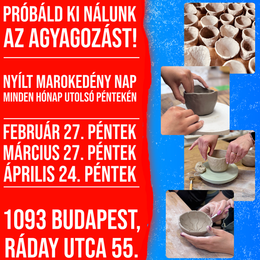 Próbáld ki nálunk az agyagozást! - Nyílt marokedény nap