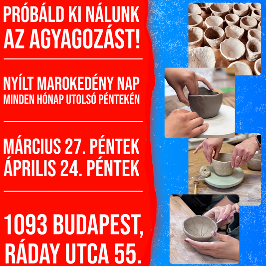 Próbáld ki nálunk az agyagozást! - Nyílt marokedény nap