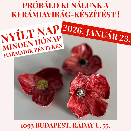 Próbáld ki nálunk a kerámiavirág-készítést! - Nyílt napok 2026