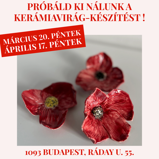 Próbáld ki nálunk a kerámiavirág készítést!