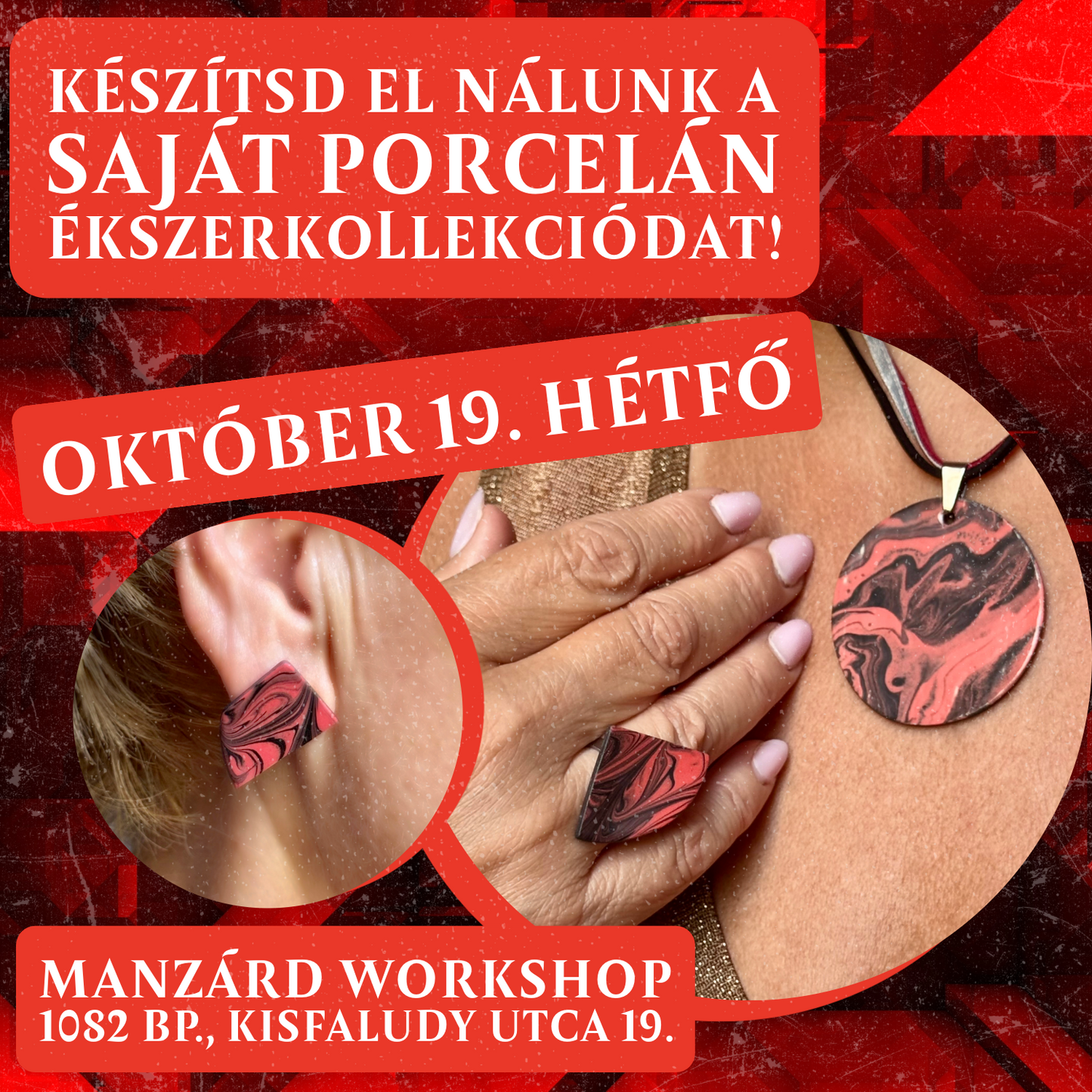 Készítsd el nálunk a saját porcelán ékszerkollekciódat!