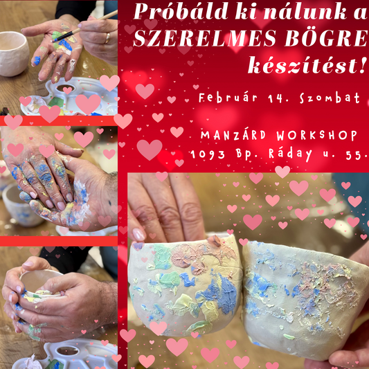 Próbáld ki nálunk a szerelmes bögre készítést!