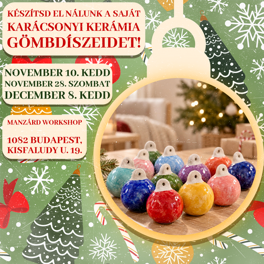 Készítsd el nálunk a saját kerámia karácsonyi gömbdíszeidet!