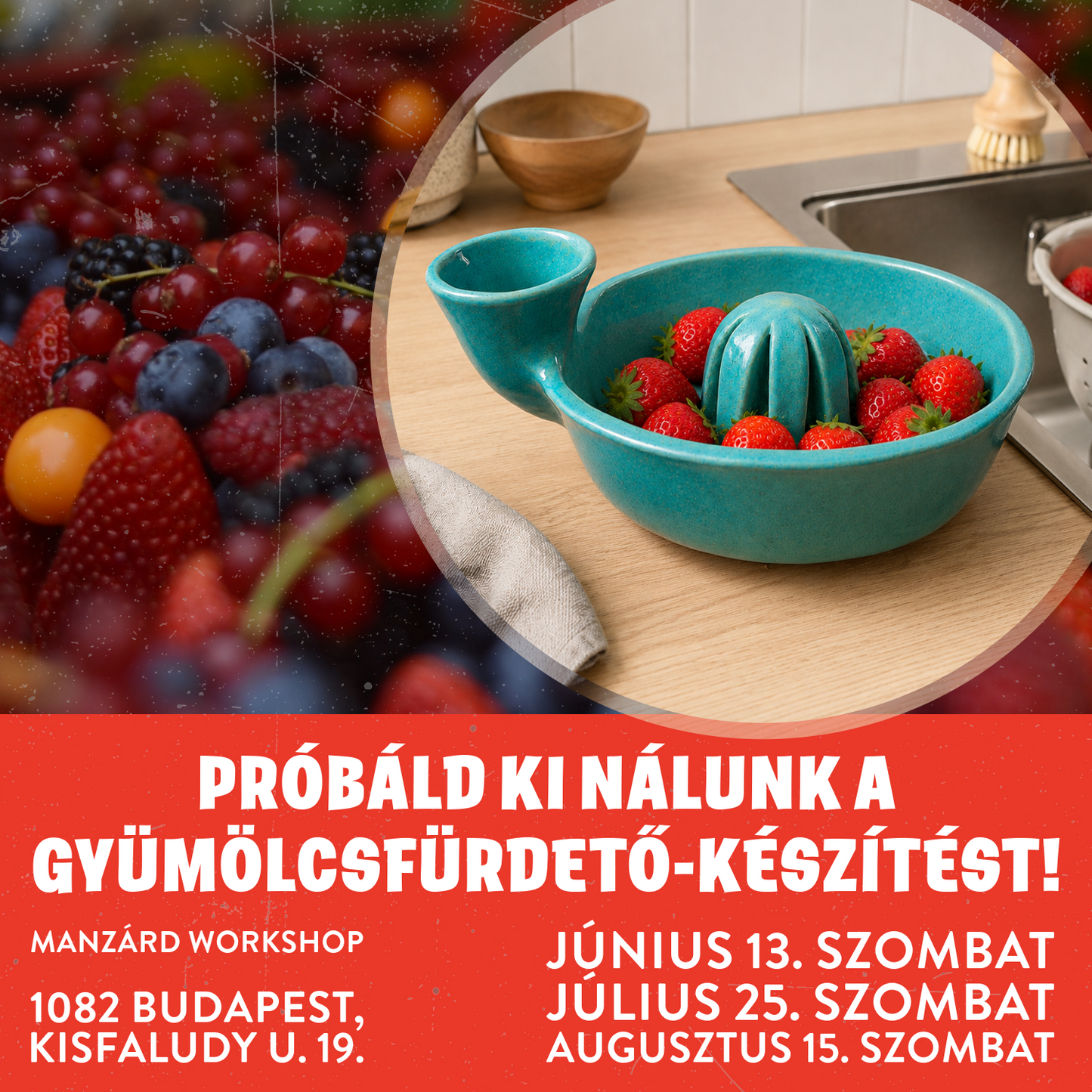 Próbáld ki nálunk a gyümölcsfürdető-készítést! - Extra workshop