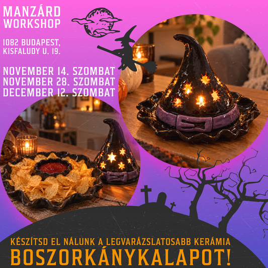 Készítsd el nálunk a legvarázslatosabb kerámia boszorkánykalapodat!